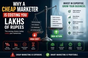 Cheap digital marketer costing businesses lakhs through poor marketing strategies and wasted ad spend.