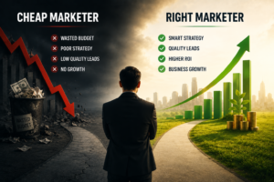 Cheap digital marketer causing businesses to lose money through poor marketing strategies and wasted advertising budget.
